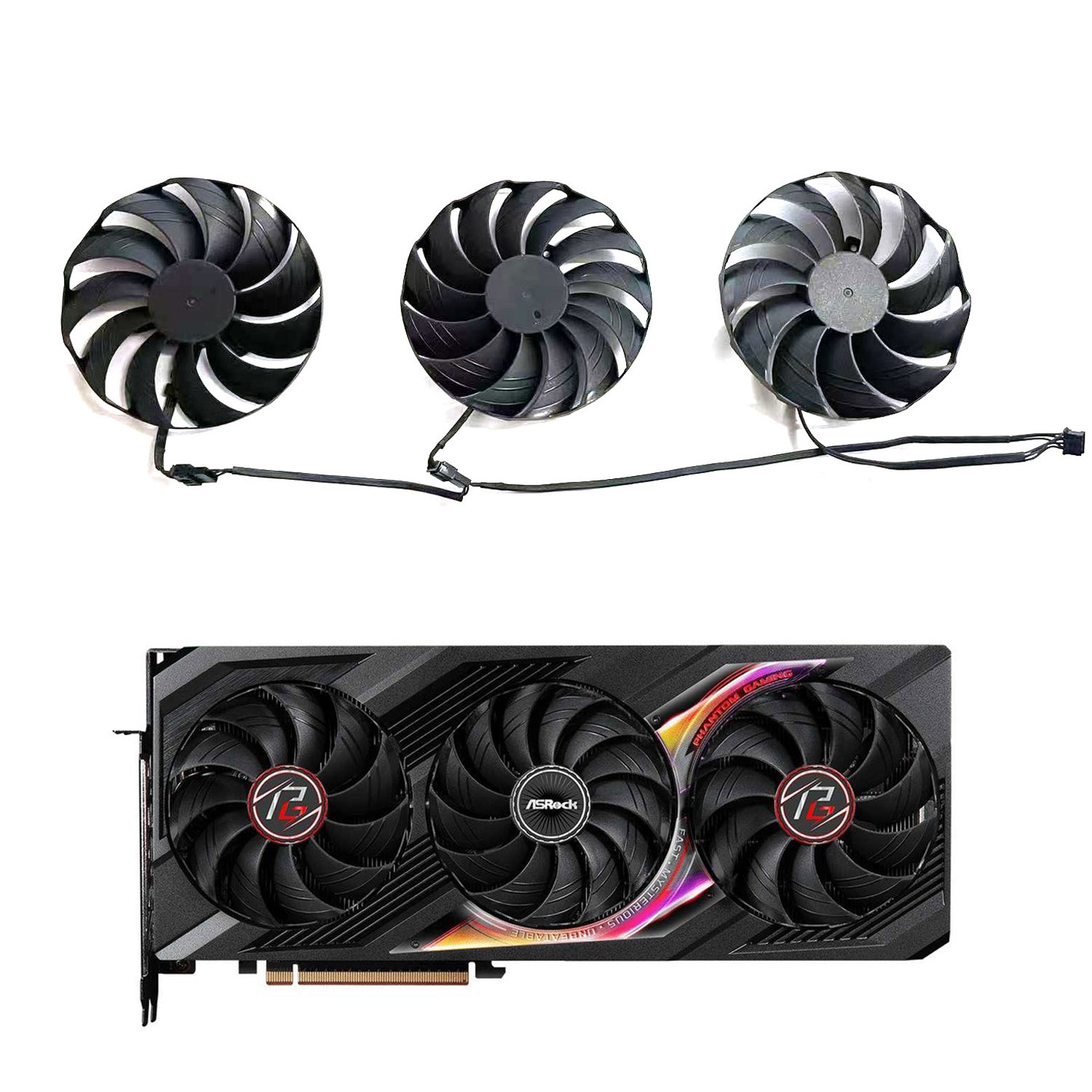 Rx 7800 Xt 16Gb - พัดลมระบายความร้อนใหม่ 4PIN 98MM CF1010H12S สำหรับ Asrock
