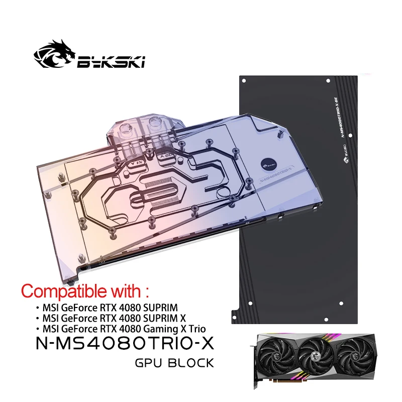 Rtx 4080 Water Cooling Block - บล็อก GPU Bykski สำหรับการ์ดจอ MSI RTX