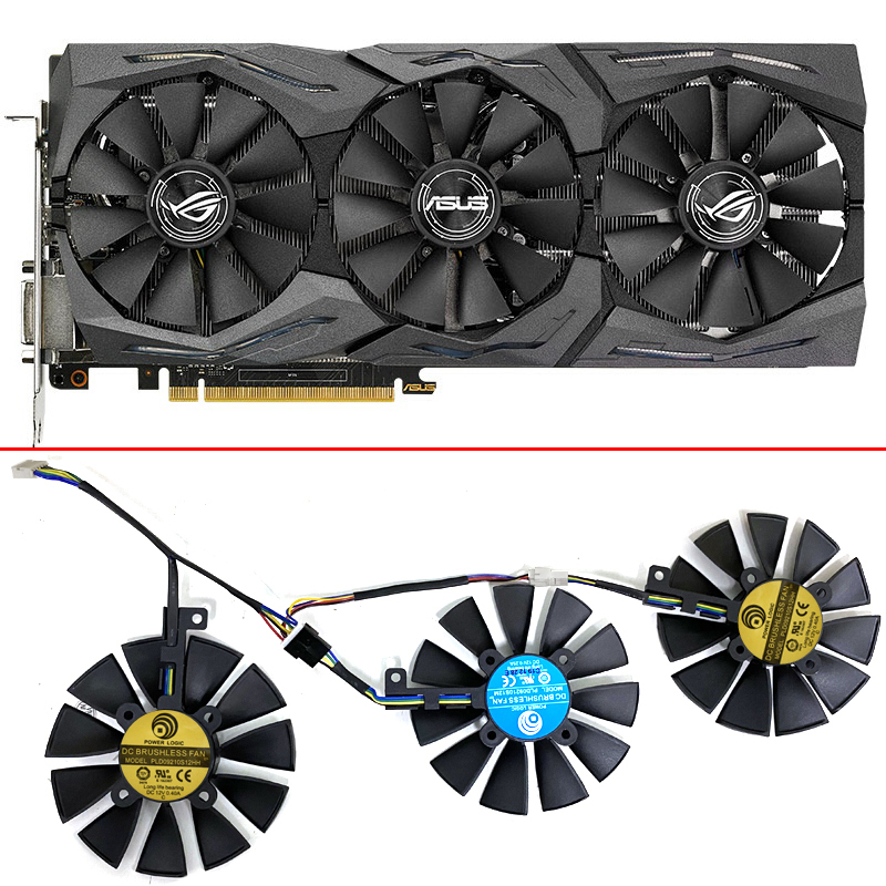 Rtx 3090 24Gb Gddr6X - พัดลมระบายอากาศ PLD09210S12HH 87มม. สำหรับ ASUS RX480