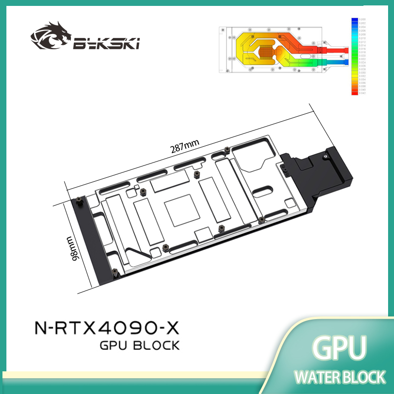Rtx 4090 Water Block Full Cover - บล็อกน้ำสำหรับการ์ดจอ Bykski N-RTX4090-X ใช้กับการ์ดจอ NVIDIA RTX