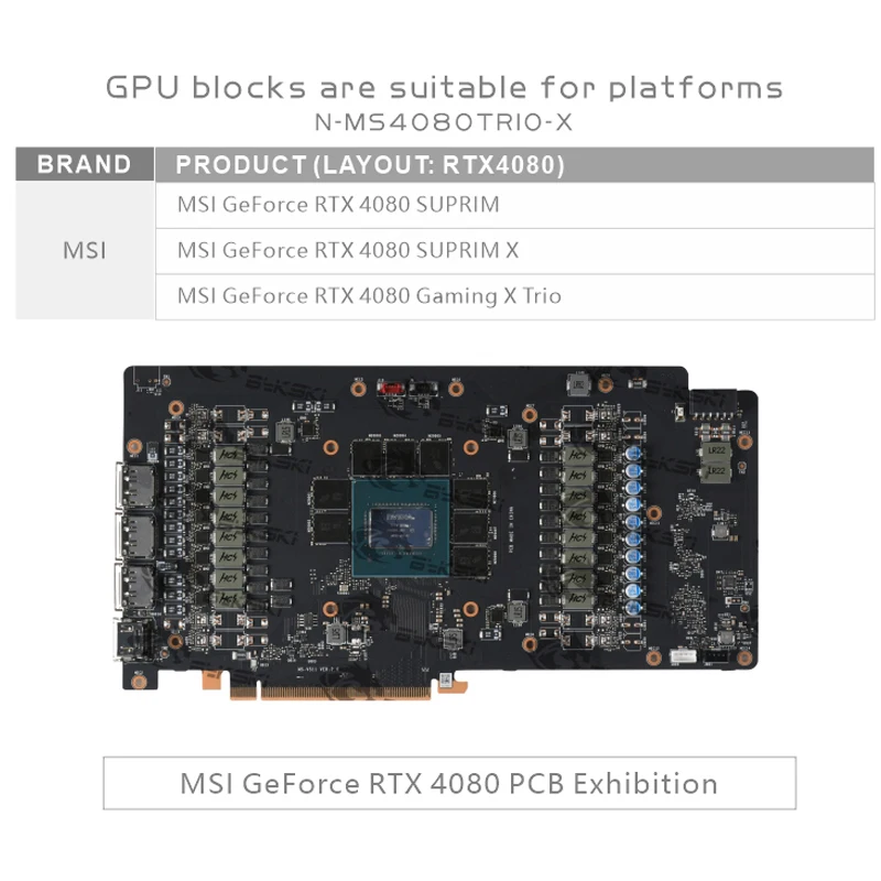 บล็อก GPU Bykski สำหรับการ์ดจอ - Rtx 4080 Water Cooling Block บทวิจารณ์และราคา